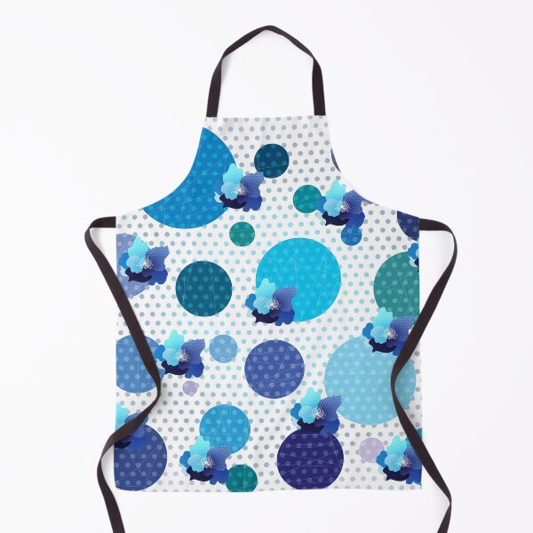 Item preview, geometric flowers - blue peonies - circles designed and sold by tangerinedusk.