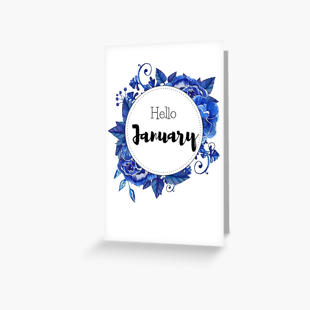 "Hello January monthly cover for planners, bullet journals