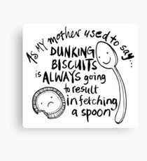 Dunking Biscuits Canvas Print
