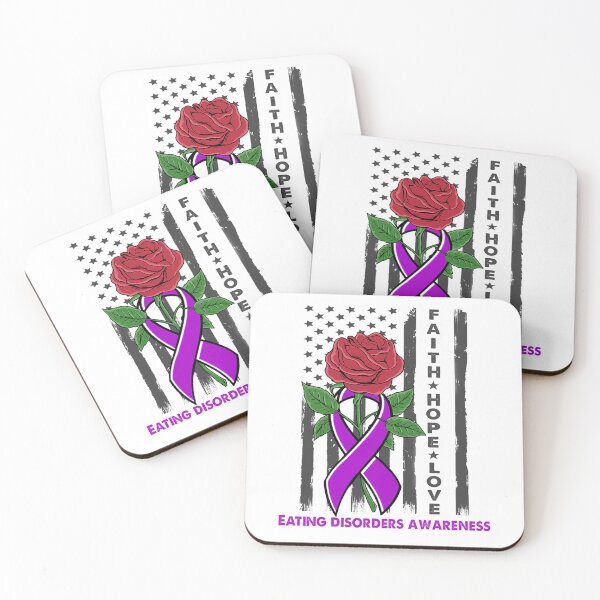 Item preview, Faith Hope Love Eating disorders Awareness American Flag designed and sold by Kohend.