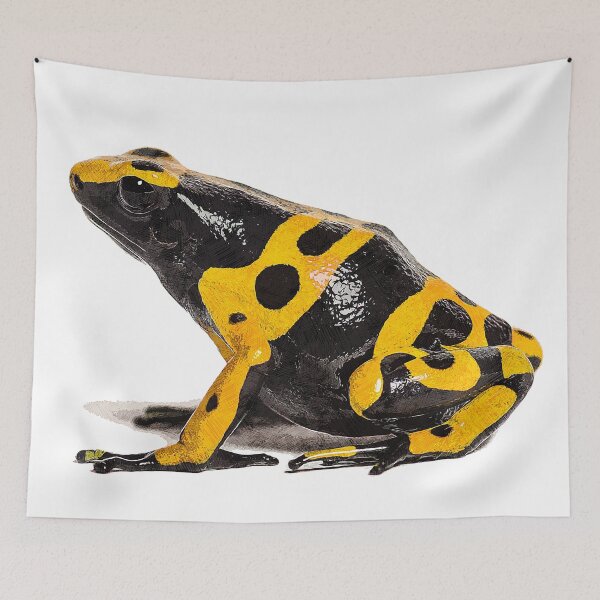 Item preview, Yellow and Black, Yellow-Banded Poison Dart Frog - Custom Pet Portrait Art Studio designed and sold by Custom Pet Portrait Art Studio.