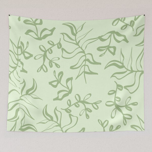 Item preview, Sage Green Leaves Pattern designed and sold by MaiZephyr.