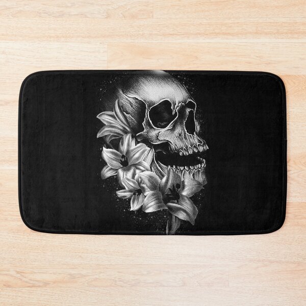 Item preview, Metallic Skull and Flowers designed and sold by Gothic Fantasy.