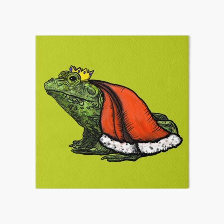 Frog With Crown, Cute Sitting Realistic Frog with Crow, Prince Frog Art  Board Print for Sale by Duundeed