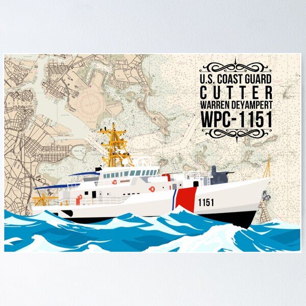 Chart Art - Coast Guard Cutter Warren Deyampert (WPC-1151) Poster