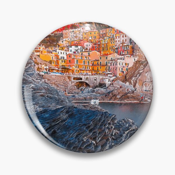Item preview, Beautiful View Manarola Cinque Terre Northern Italy, Manarola Cinque Terre Painting Art, Architecture Manarola Cinque Terre Aesthetic Wallpaper, Cinque Terre Italy Manarola Cityscape Village  designed and sold by Trendymotion.