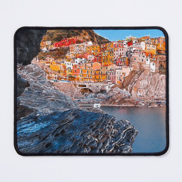 Item preview, Beautiful View Manarola Cinque Terre Northern Italy, Manarola Cinque Terre Painting Art, Architecture Manarola Cinque Terre Aesthetic Wallpaper, Cinque Terre Italy Manarola Cityscape Village  designed and sold by Trendymotion.