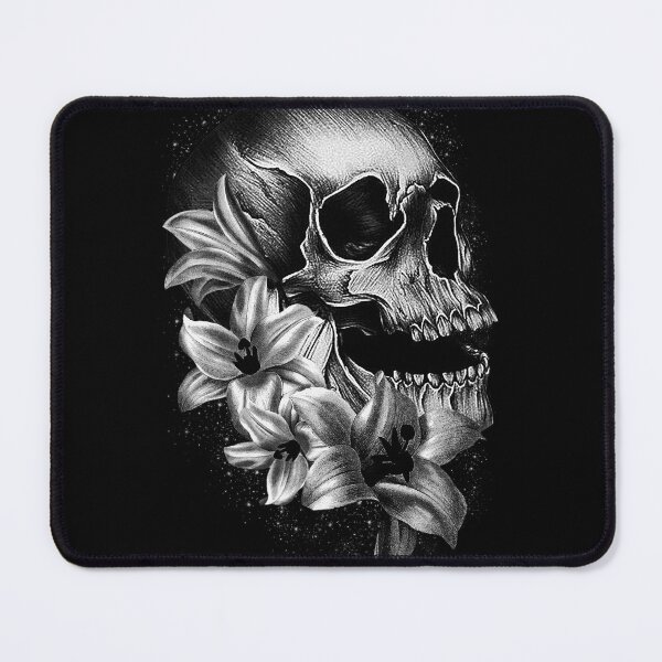 Item preview, Metallic Skull and Flowers designed and sold by Gothic Fantasy.
