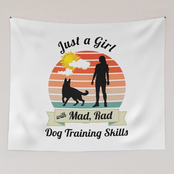 Item preview, Mad Rad Dog Training Skills | Retro Dog Trainer Design with German Shepherd and Vintage Sunset  designed and sold by arlutai.