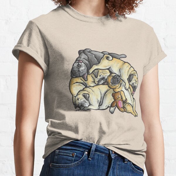 Sleeping pile of Pugs Classic T-Shirt