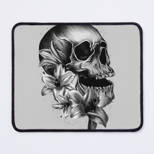 Item preview, Metallic Skull and Flowers designed and sold by Gothic Fantasy.
