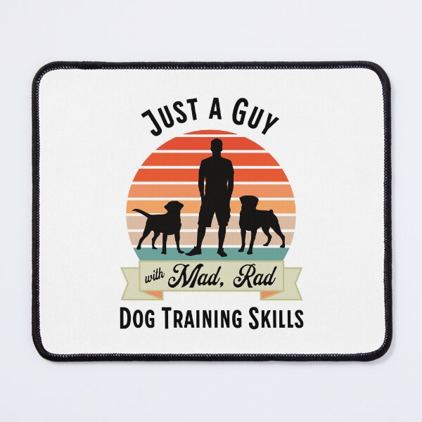 Item preview, Mad Rad Dog Training Skills | Retro Dog Trainer Design with Lab, Rottweiler and Vintage Sunset designed and sold by arlutai.