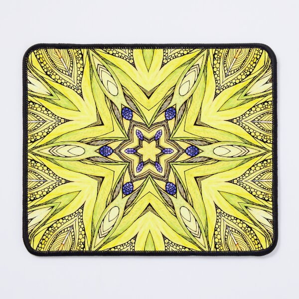 Item preview, yellow mandala designed and sold by MandalaFlowerArt.