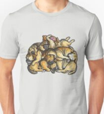 Sleeping pile of Border Terriers Unisex T-Shirt