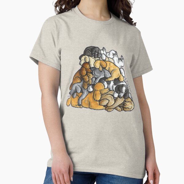 Item preview, Sleeping pile of Poodle dogs designed and sold by animalartbyjess.