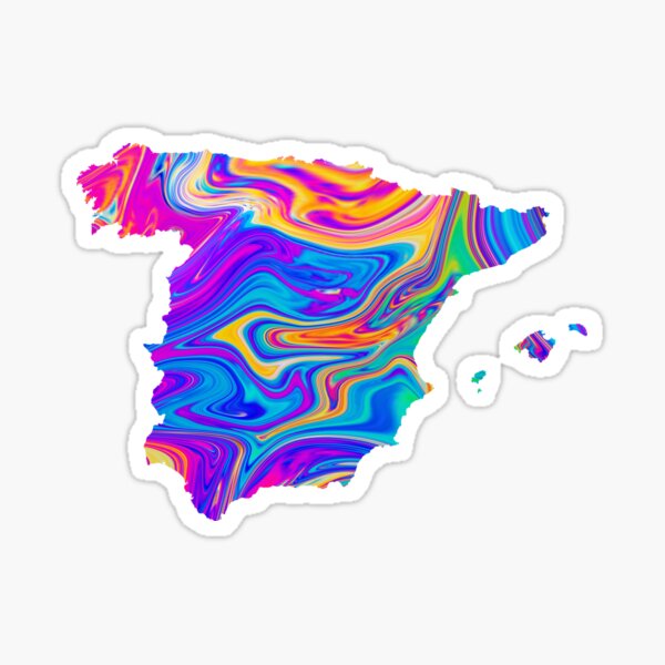 Spain Map Oil Sticker