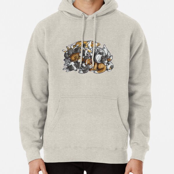 Sleeping pile of Border Collie dogs Pullover Hoodie