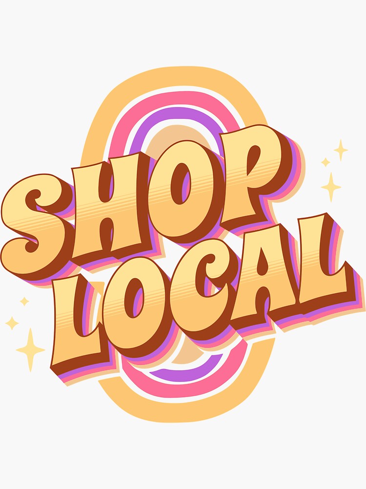 Thumbnail 3 of 3, Sticker, Shop local retro multicolor design designed and sold by whyNautDesigns.