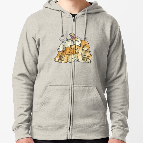 Item preview, Sleeping pile of Golden Retriever dogs designed and sold by animalartbyjess.