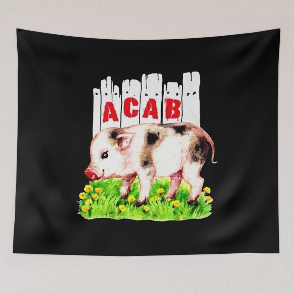 Item preview, Cute Retro Pig ACAB designed and sold by RicoConn.