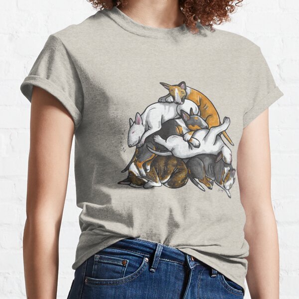 Item preview, Sleeping Pile of Bull Terriers designed and sold by animalartbyjess.