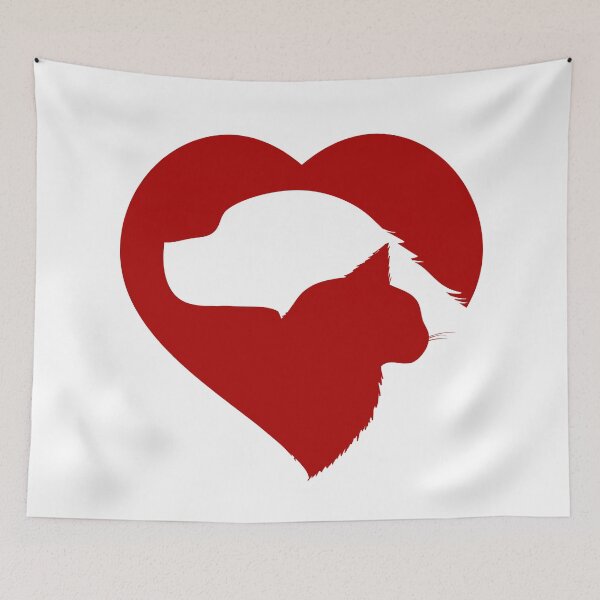 Item preview, Pet Rescue Cat and Dog Red Heart of Love designed and sold by allhistory.