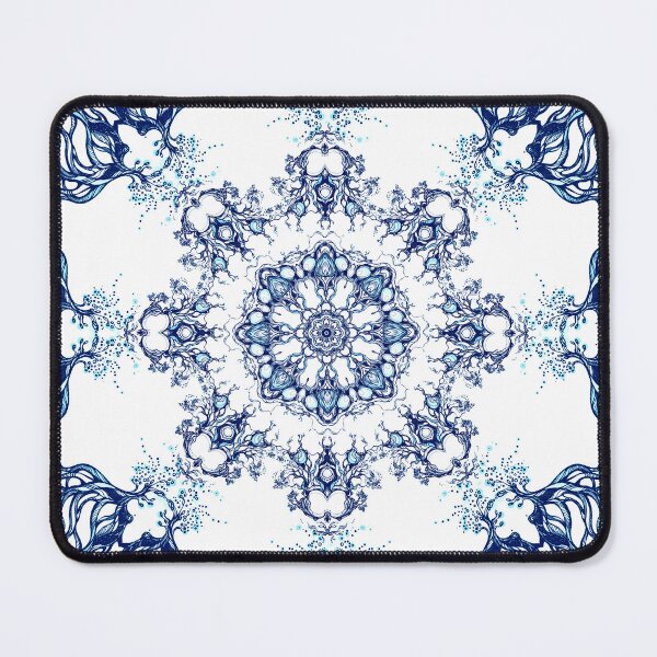 Item preview, Blue Garden Mandala designed and sold by MandalaFlowerArt.