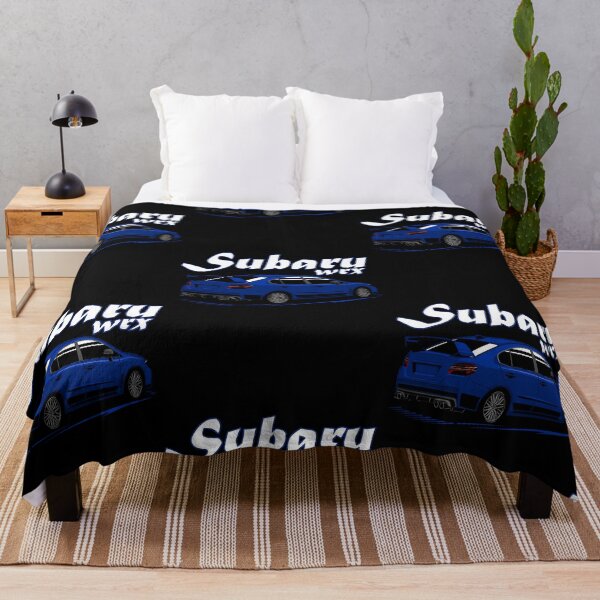 Blue subaru wrx sti back Throw Blanket