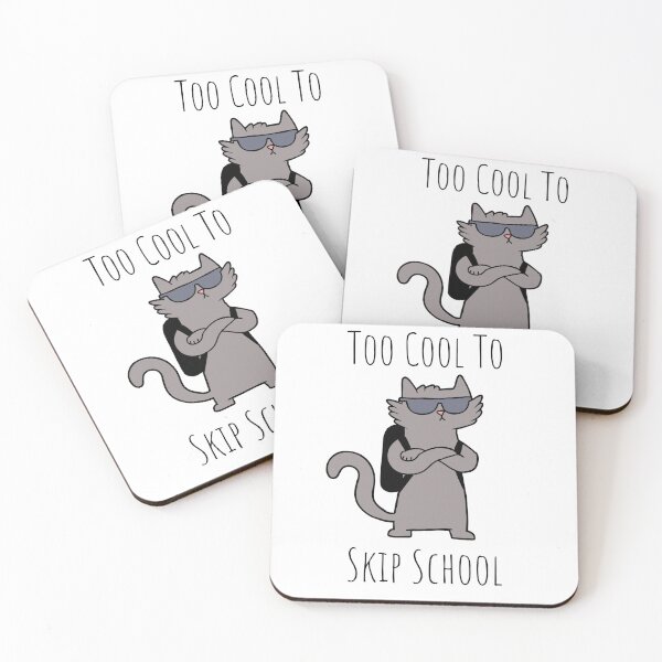 Item preview, Too Cool To Skip School Cat designed and sold by whyNautDesigns.