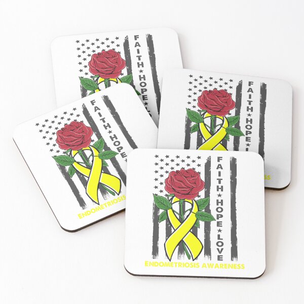 Item preview, Faith Hope Love Endometriosis Awareness American Flag designed and sold by Kohend.