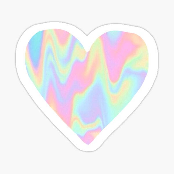 Self care sticker Holographic sticker Holo sticker Geometric heart sticker