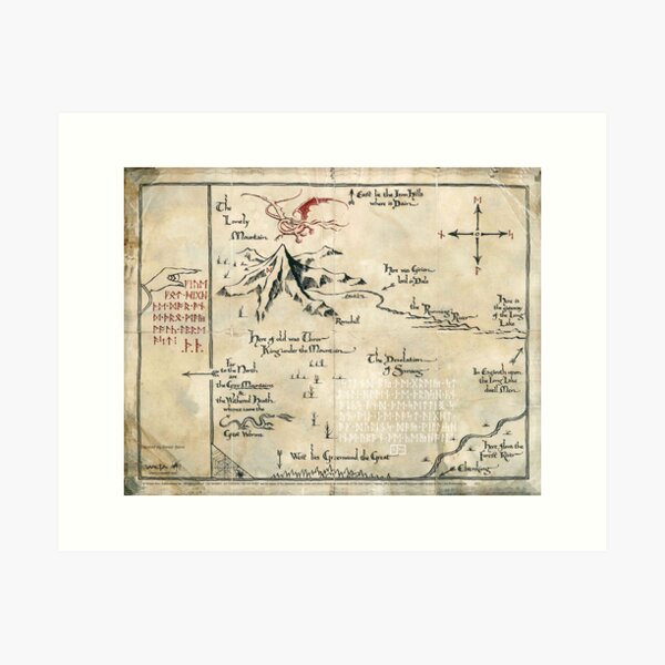 Map of Middle Earth Art Print