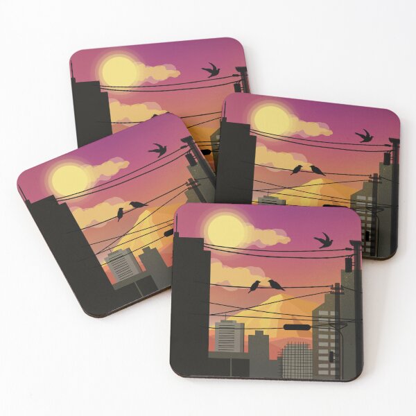 Item preview, Sunset birds designed and sold by Nafisa Hutchins.