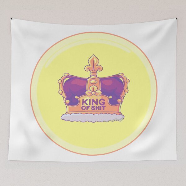 Item preview, King of Shit button designed and sold by LizDisenchanted.
