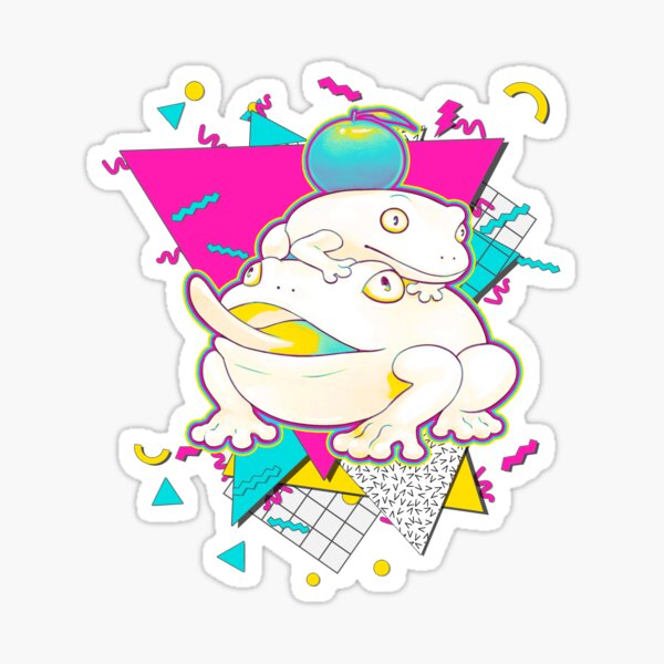 Toadally Awesome *90s graphic design* Glossy Sticker
