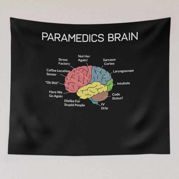 Item preview, Paramedics Brain Funny EMS EMT Paramedic Thin White Line Classic  designed and sold by darkzerat.