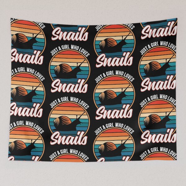 Item preview, Just a Girl Who Loves Snails Funny Cute Gastropods designed and sold by GravitiTees.