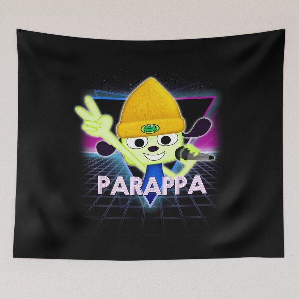 Item preview, PaRappa The Rapper Retro 80s Neon Landscape Essential  designed and sold by darkzerat.