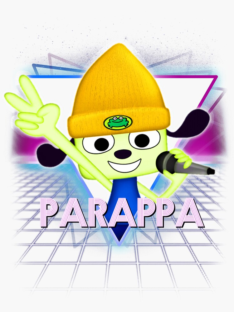 Pegatina «PaRappa The Rapper Retro 80s Neón Paisaje Esencial» de ...