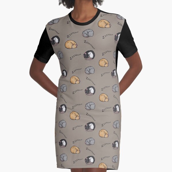 Sleeping rats Graphic T-Shirt Dress