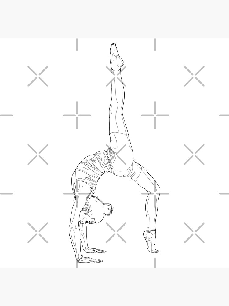 Girl Yoga Pose Illustration  Poster for Sale by AlienPharaoh