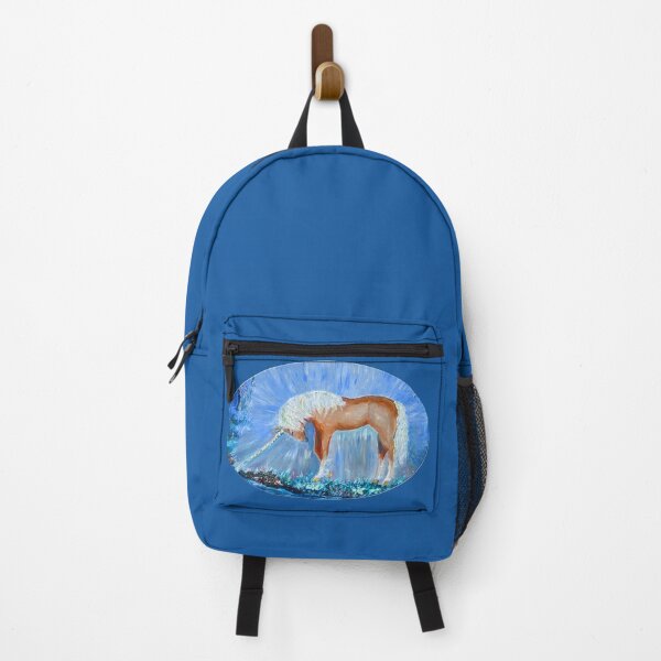 Item preview, Unicorn Legendary Animals Shining Palomino Mare in Forest Fairy Tale Painting designed and sold by Siela.