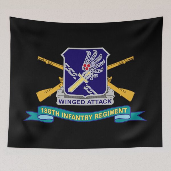 Item preview, Army - 188th Infantry Regiment w Br - DUI - Ribbon X 300 designed and sold by Military Insignia Products.