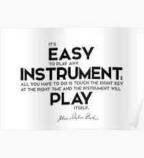 easy to play any musical instrument - bach Poster