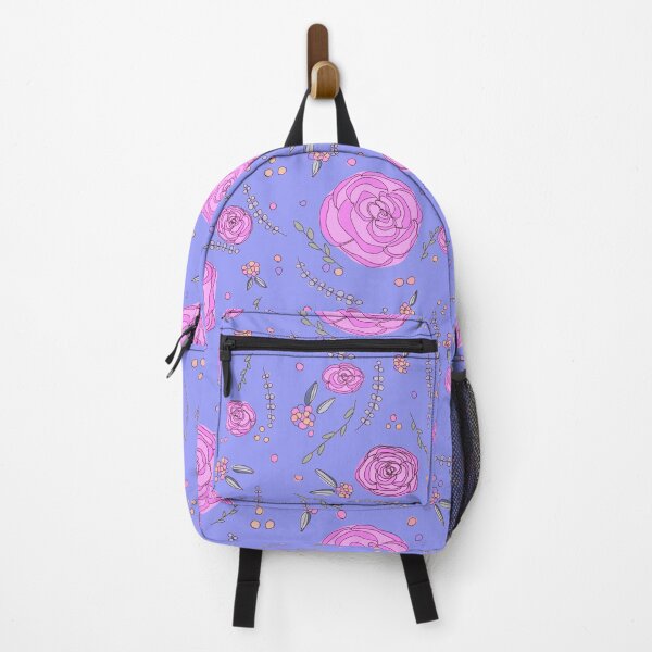 Item preview, Relaxing Roses Pattern Print (bubblegum pink and periwinkle) designed and sold by Winter-18.