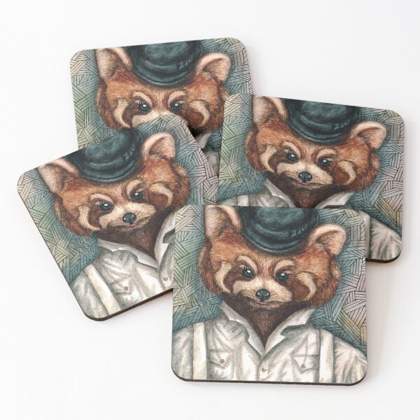 Item preview, Cute Red Panda in Bowler hat designed and sold by Mari Anrua.