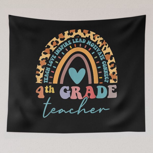 Item preview, 4th Grade Teacher Leopard Rainbow Fourth Grd Back to School  designed and sold by ANTHONYFERRE.