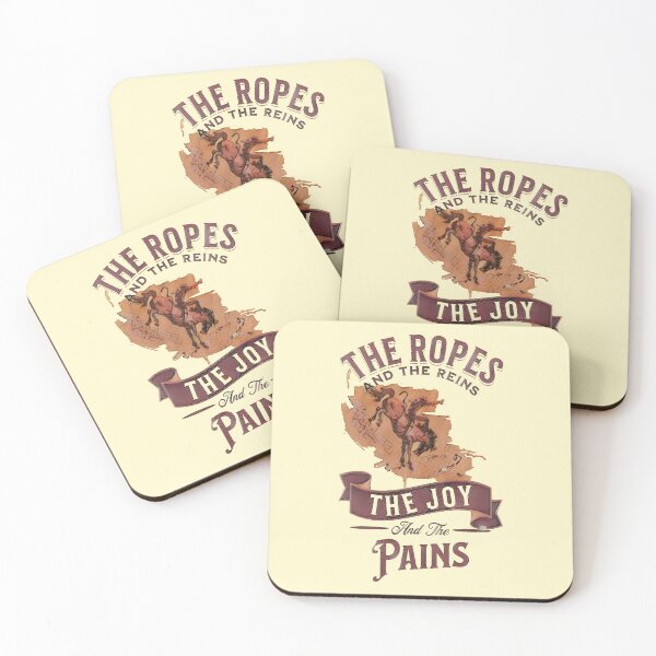 Item preview, Etching of The Ropes and the Reins The Joy and the Pains - cowboy rodeo designed and sold by No1Equestrian.
