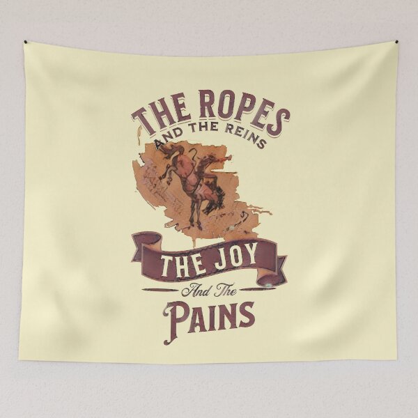 Item preview, Etching of The Ropes and the Reins The Joy and the Pains - cowboy rodeo designed and sold by No1Equestrian.