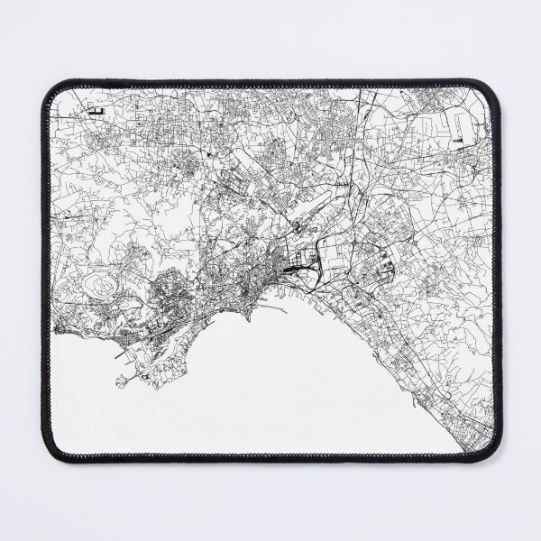 Item preview, Naples White Map designed and sold by multiplicitymap.